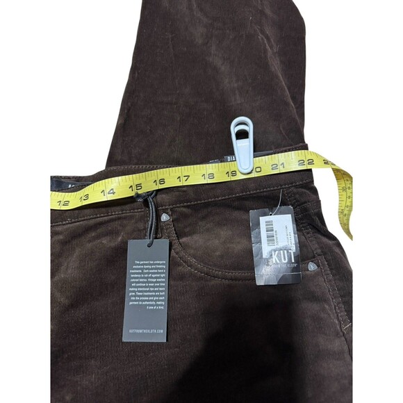 Kut From the Kloth Diana Corduroy Relaxed Skinny Pants Brown Size 22W NWT - Picture 10 of 11